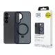 3MK Smoke Case Mag&Stand Samsung Galaxy S25 tok, fekete