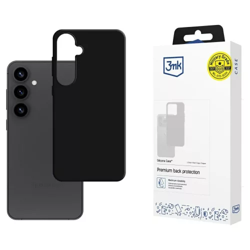 3MK Silicone Case Samsung Galaxy S25 Plus tok, fekete