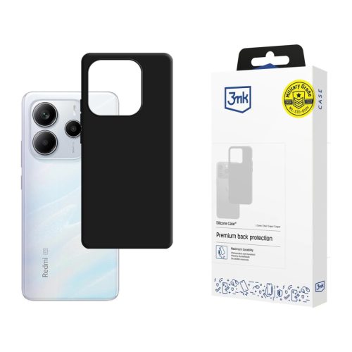 3MK Silicone Case Xiaomi Redmi Note 14 5G tok, fekete