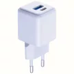 3MK hálózati töltő Hyper GaN Charger 20W 1xUSB-A 1XUSB-C PD QC4+, fehér