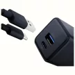 3MK hálózati töltő Hyper GaN Charger 20W 1xUSB-A 1XUSB-C PD QC4+, fekete