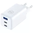 3MK hálózati töltő Hyper GaN Charger 65W 1xUSB-A 2xUSB-C PD QC4+, fehér