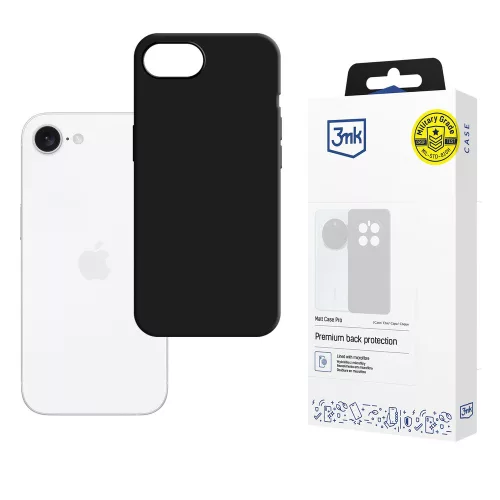 3mk Matt Case Pro Apple iPhone 16E - matt tok, fekete
