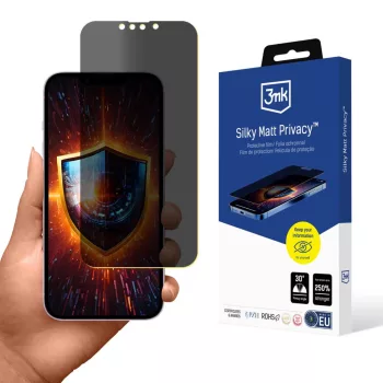   3MK Silky Matt PrivacyApple iPhone 16E matt betekintésgátló edzett üvegfólia