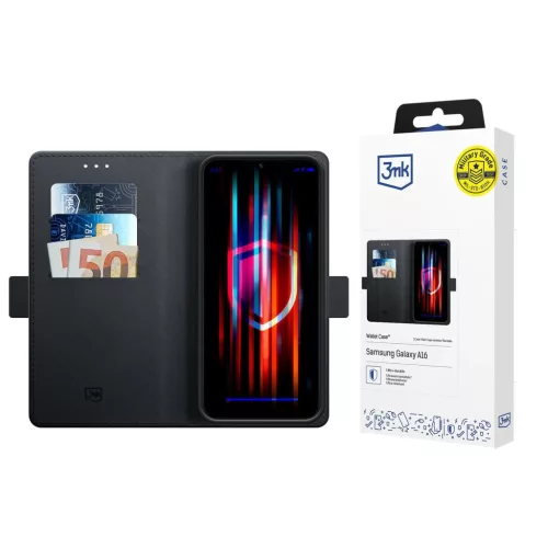 3mk Wallet Case Samsung Galaxy S25 Edge tok, fekete