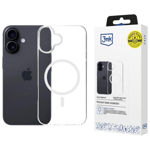 3MK Armor MagCase Apple iPhone 16 Plus tok, átlátszó