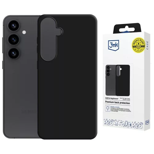 3MK Hardy MagSilicone Samsung Galaxy S25 tok, fekete