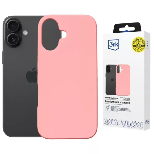 3MK Hardy MagSilicone Apple  iPhone 16 tok, rózsaszín