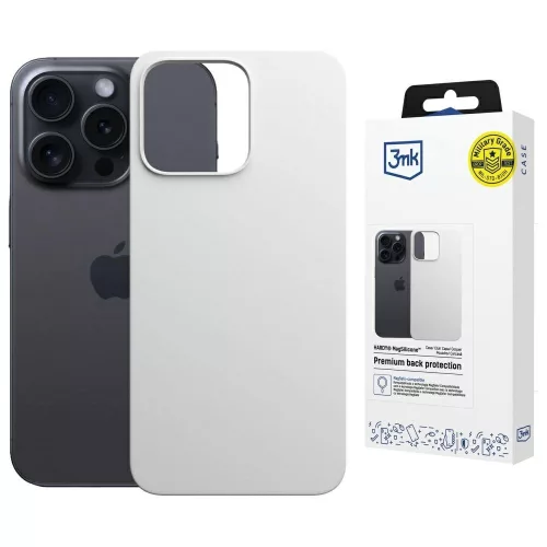 3MK Hardy MagSilicone Apple  iPhone 16 Pro tok, fehér