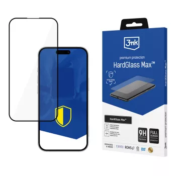   3mk HardGlass Max Black edzett üvegfólia iPhone 16 Pro / 17 / 17 Pro