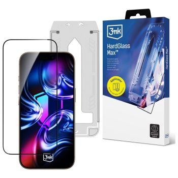   3MK HardGlass Max applikátorral Apple iPhone 17 Pro Max edzett üvegfólia