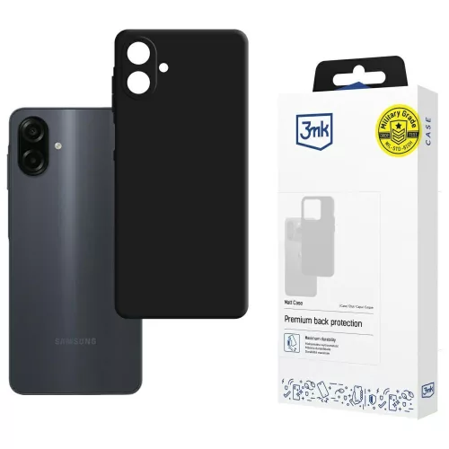 3MK Matt Case Samsung Galaxy A07 4G tok, fekete