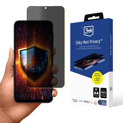 3MK Silky Matt Privacy Samsung Galaxy A17 5G betekintésgátló üvegfólia