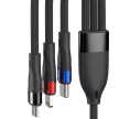 3MK Hyper Cable N-SERIES 3 in 1 USB-A - Lightning - Micro, 1,2m, 9 V/2A 18W, kábel, fekete