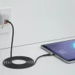 3MK Hyper Cable N-SERIES USB-C - MicroUSB, 1m, QC 3.0 5 V/2A 10W, kábel, fekete