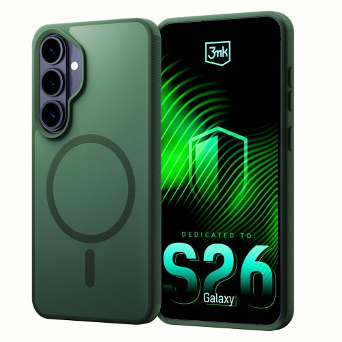 3MK Smoke MagCase Samsung Galaxy S26 tok, zöld