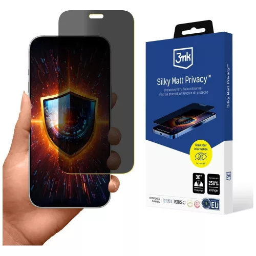 3mk Silky Matt Privacy Film iPhone 18 Pro Max betekintésvédő üvegfólia