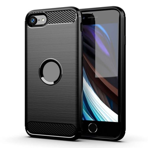CARBON case IPHONE SE 2020 tok, fekete