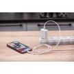 FORCELL F-ENERGY TFK-TC-20WPD hálózati töltő Type C + kábel Type C to Lightning PD QC4.0 3A 20W, fehér
