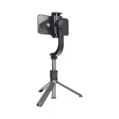 Kombinált szelfibot állvánnyal és távirányítóval bluetooth GIMBAL STABILIZER SSTR-L08, fekete