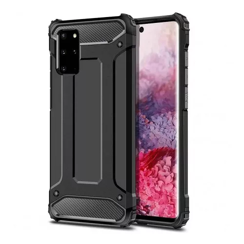Hybrid Armor Tough Rugged ütésálló tok SAMSUNG S22 Ultra, fekete