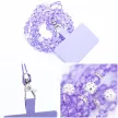 CRYSTAL DIAMOND nyaklánc telefonhoz/zsinór hossza 74cm (37cm hurokban)/nyakra akasztható, lila