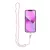 CRYSTAL DIAMOND nyaklánc telefonhoz/zsinór hossza 74cm (37cm hurokban)/nyakra akasztható, rózsaszín