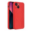SILICONE MAG COVER case MagSafe IPHONE 13 Mini tok, piros