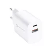 FORCELL F-ENERGY TFK-TC-30WPD hálózati töltő Type C + USB A PD QC4.0 3A 30W, fehér