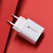FORCELL F-ENERGY TFK-TC-30WPD hálózati töltő Type C + USB A PD QC4.0 3A 30W, fehér
