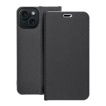 LUNA Book Carbon IPHONE 15 tok, fekete
