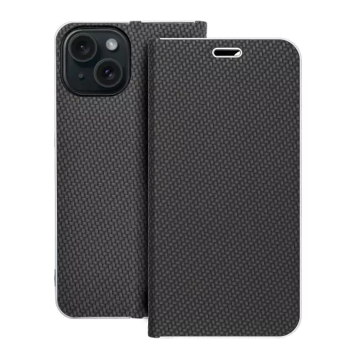 LUNA Book Carbon IPHONE 15 tok, fekete