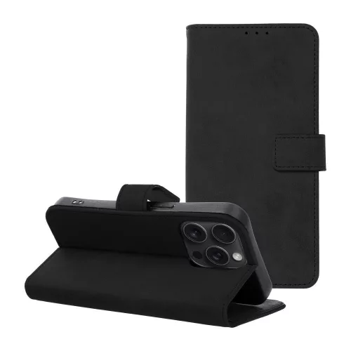 TENDER Book Case IPHONE 15 Pro tok, fekete