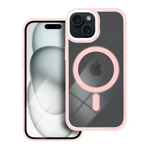 COLOR EDGE MAG COVER case MagSafe IPHONE 15 tok, rózsaszín