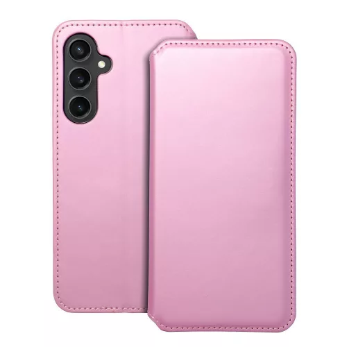 DUAL POCKET Book oldalra nyíló tok Samsung Galaxy S23 FE, rózsaszín