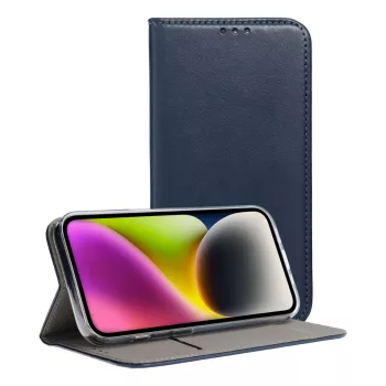  Smart Magnetic Samsung Galaxy S23 Fe oldalra nyíló tok, sötétkék