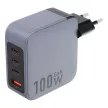 FORCELL F-ENERGY GaN VT-46 hálózati töltő 3 x Type C + USB A PD QC4.0 5A 100W with PD , szürke
