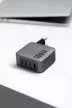 FORCELL F-ENERGY GaN VT-46 hálózati töltő 3 x Type C + USB A PD QC4.0 5A 100W with PD , szürke