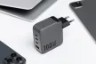 FORCELL F-ENERGY GaN VT-46 hálózati töltő 3 x Type C + USB A PD QC4.0 5A 100W with PD , szürke