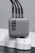 FORCELL F-ENERGY GaN VT-46 hálózati töltő 3 x Type C + USB A PD QC4.0 5A 100W with PD , szürke