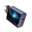 FORCELL F-ENERGY GaN VT-42B hálózati töltő 2 x Type C + USB A PD QC4.0 4A 65W , szürke