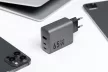 FORCELL F-ENERGY GaN VT-42B hálózati töltő 2 x Type C + USB A PD QC4.0 4A 65W , szürke