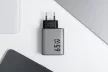 FORCELL F-ENERGY GaN VT-42B hálózati töltő 2 x Type C + USB A PD QC4.0 4A 65W , szürke