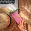 CANVAS oldalra nyíló tok Samsung Galaxy S23 FE, rózsaszín