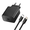 Blue Star hálózati töltő Type C + kábel Type C - Lightning PD QC4.0 3A 20W TFB-TC-20WPD, fekete