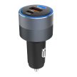 FORCELL F-ENERGY Alu autós töltő 2 x Type C + USB A PD QC4.0 SFC 2.0 4,5A 65W , szürke