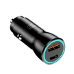 Blue Star autós töltő 3A 25W Type C + USB A PD QC3.0 AFC PPS, fekete
