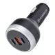 Autós töltő USB A + 2 x Type C PD QC3.0 3A 191W CC69-2C1A, fekete