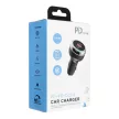 Autós töltő USB A + 2 x Type C PD QC3.0 3A 191W CC69-2C1A, fekete