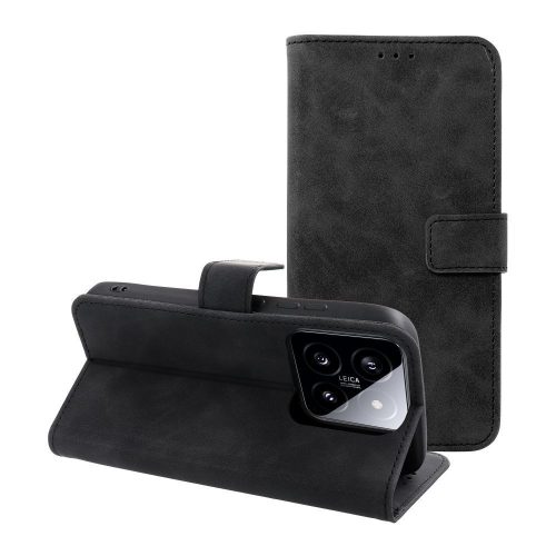 TENDER Book Case for XIAOMI 14 Ultra tok, fekete